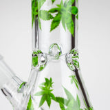 10" Glass Bong With Leaf Design [WP 156]