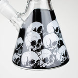 10" Glass Bong With Skull Design [WP 131]